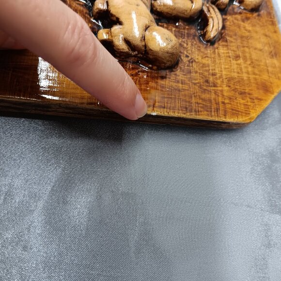 Disney Goofy Plaster Relief Wall Plaque Stained Finish Vintage 70s Decor 12x7 - Picture 2 of 4